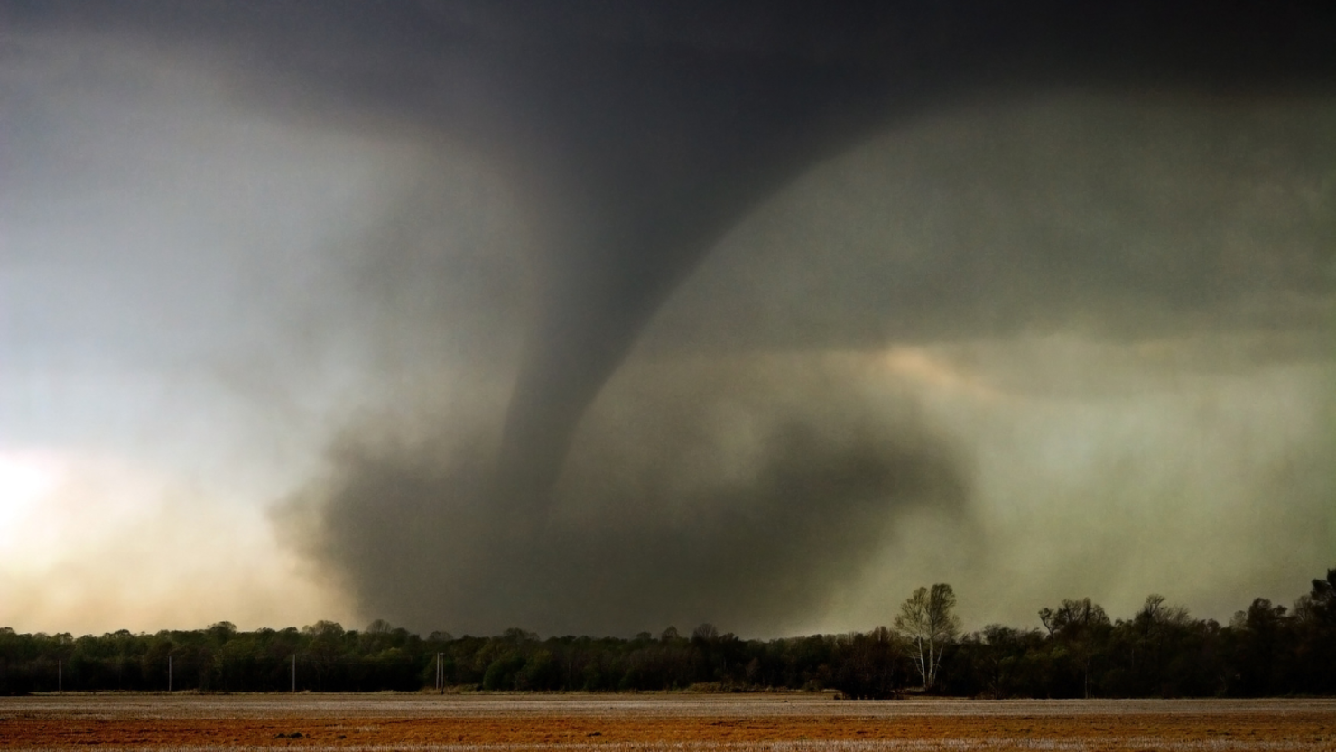 Storm chaser records video inside twister