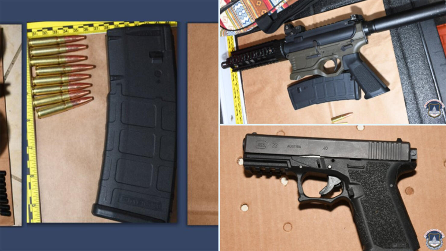 Weapons confiscated by the U.S. Capitol Police