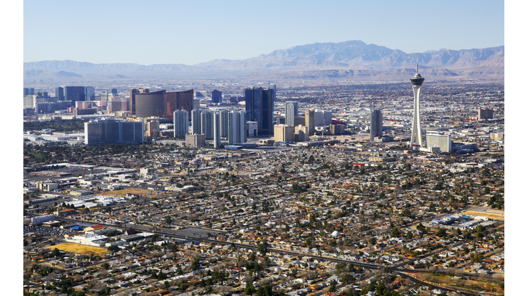 Aerial View of Las Vegas strip