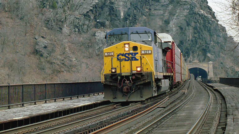 CSX AT HARPERS FERRY WEST VIRGINIA--A CSX freight train pass