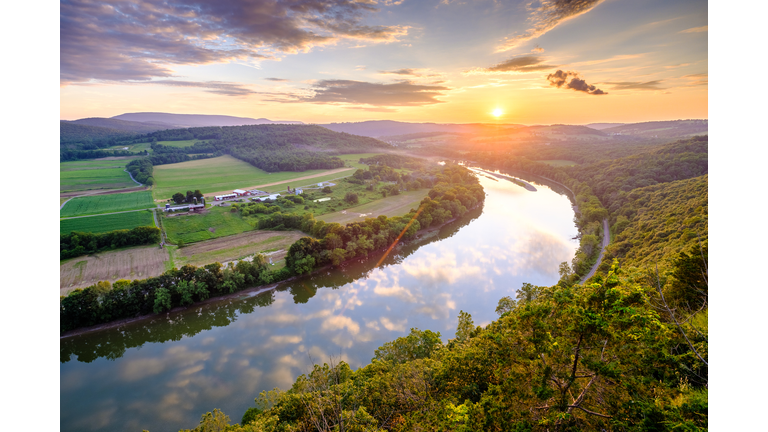 Summer Sunset on the Susquehanna River