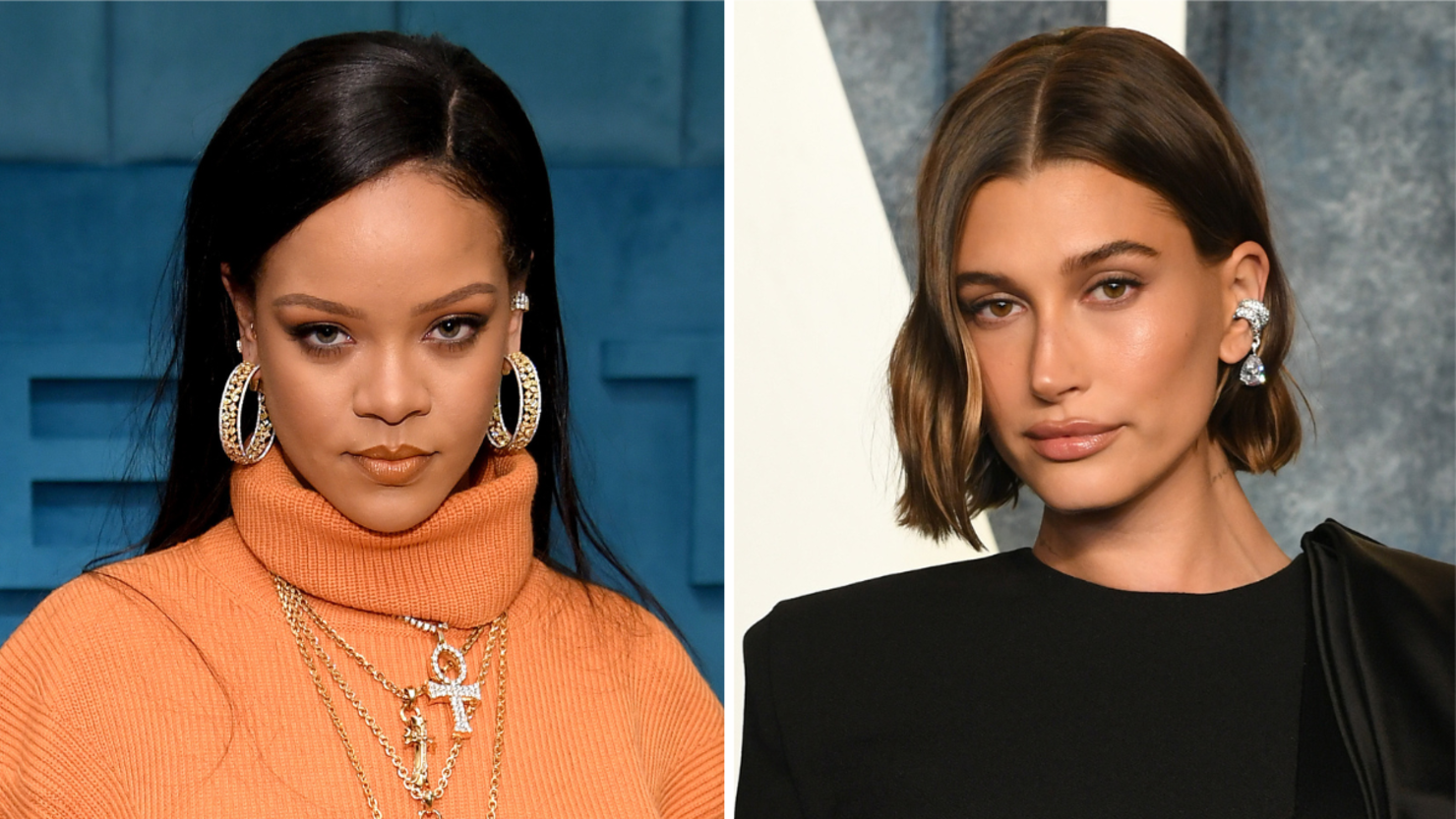 Rihanna and Hailey Bieber twin in polo-style shirt - ABC News