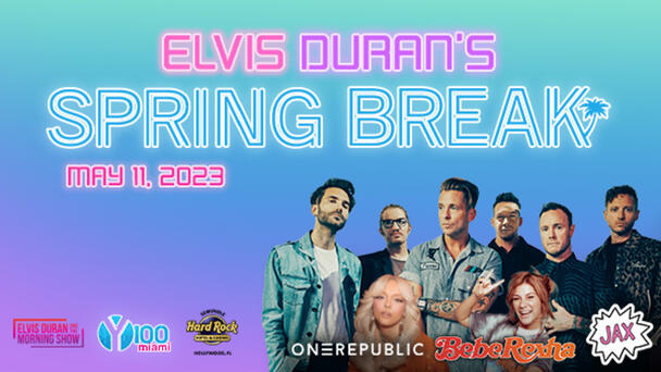 JUST ANNOUNCED! Elvis Duran's Spring Break adds Bebe Rexha + JAX!
