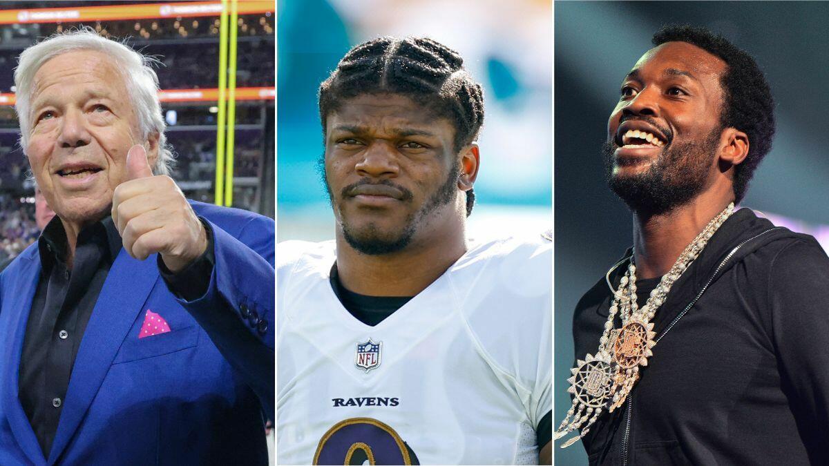 Robert Kraft says rapper Meek Mill texted owner that Lamar Jackson wants to  be on Patriots