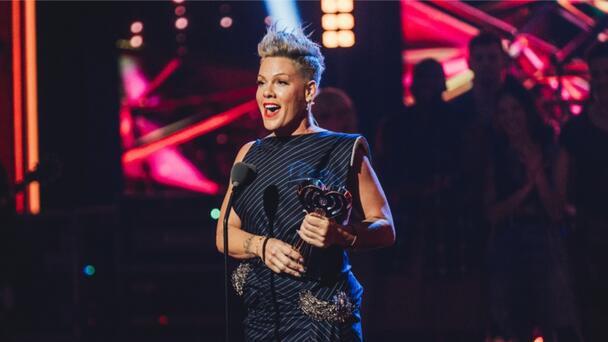 P!NK Finds Being Vulnerable 'Necessary' While Accepting 2023 Icon Award
