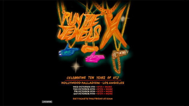 Run The Jewels at Hollywood Palladium (10/11 – 10/14)
