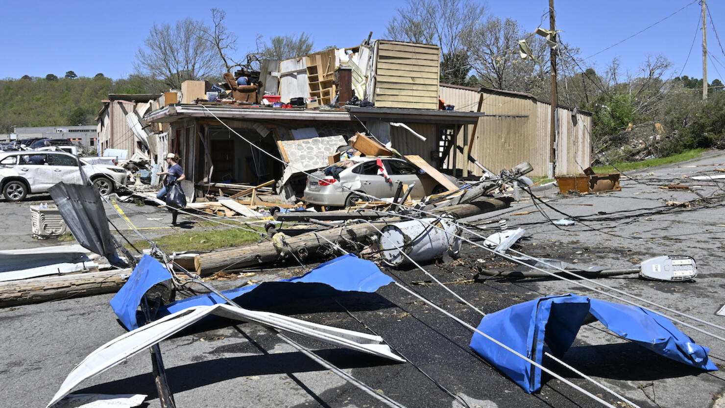 Aftermath of tornadoes in Arkansas, U.S.