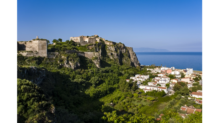 The Milazzo Castle, Castello di Milazzo, located on a rocky