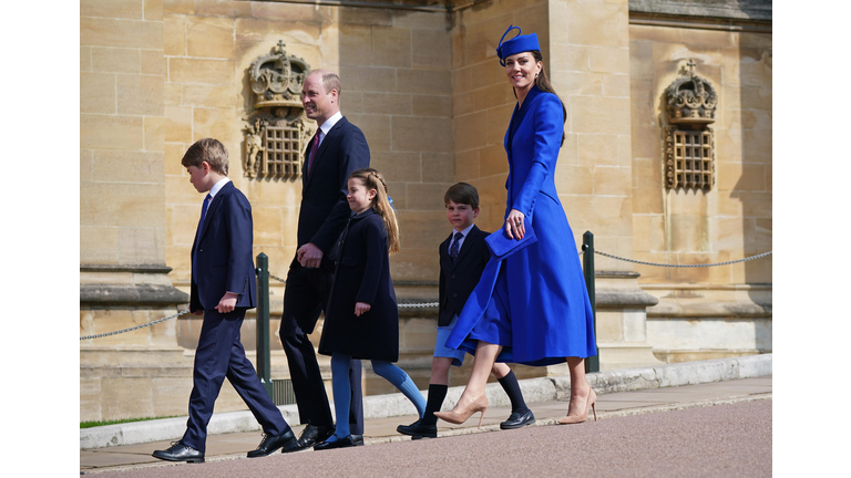 The British Royal Family Attend Easter Mattins Service