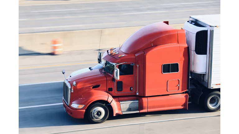 Heavy duty Semi Truck on the highway