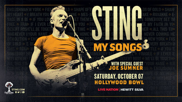 Sting at Hollywood Bowl (10/7)