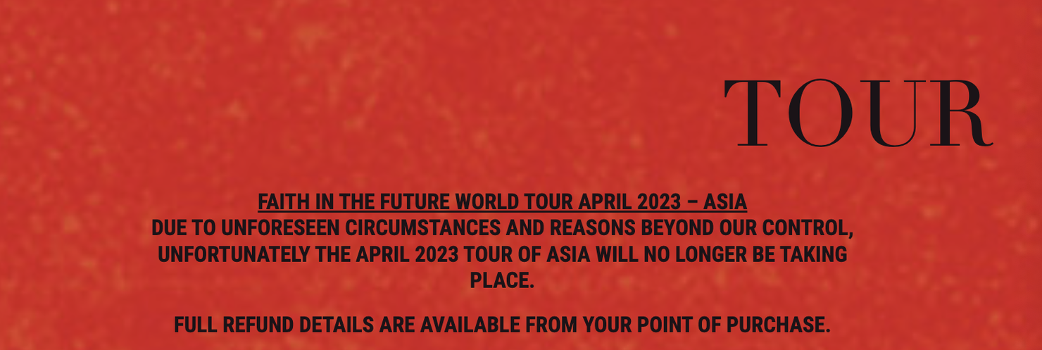 Louis Tomlinson: Faith In The Future World Tour