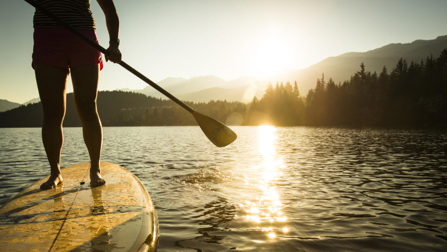 Make lake. Land paddling Stick. Paddle Board Party.