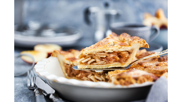 Homemade fresh baked delicious classic  american apple pie