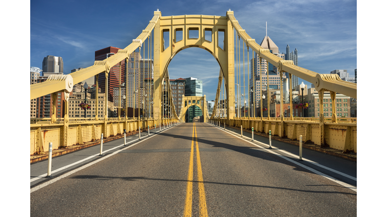 View Of Bridge In City Against Sky