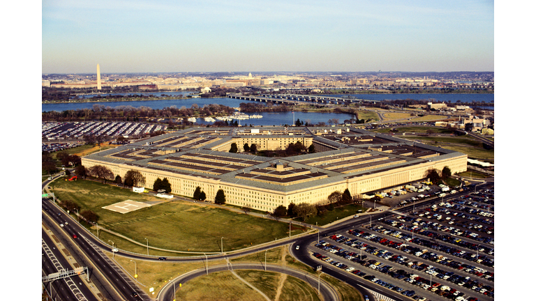 Aerial view of a military building, The Pentagon, Washington DC, USA