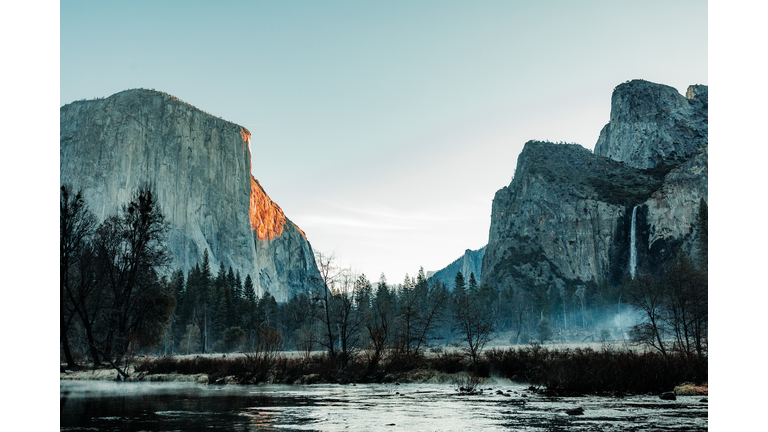 A Cold Moody Afternoon in El Capitan Meadow,El Capitan Meadow,California,United States,USA