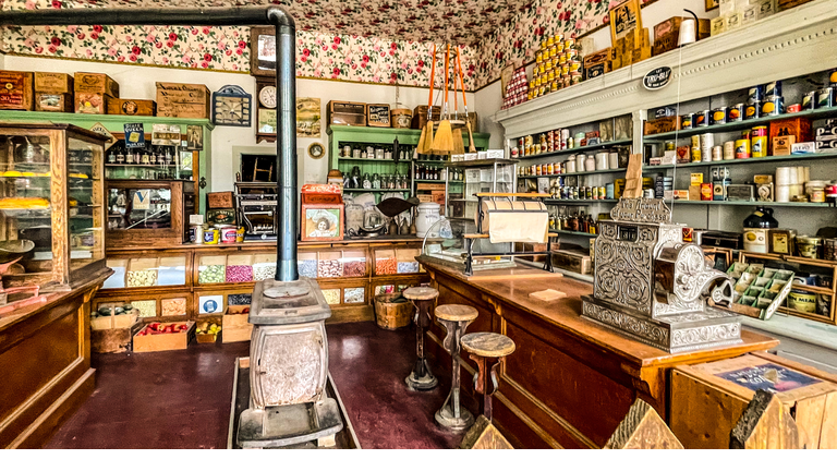 Candy store recreation on Wallace St in Virginia City Montana
