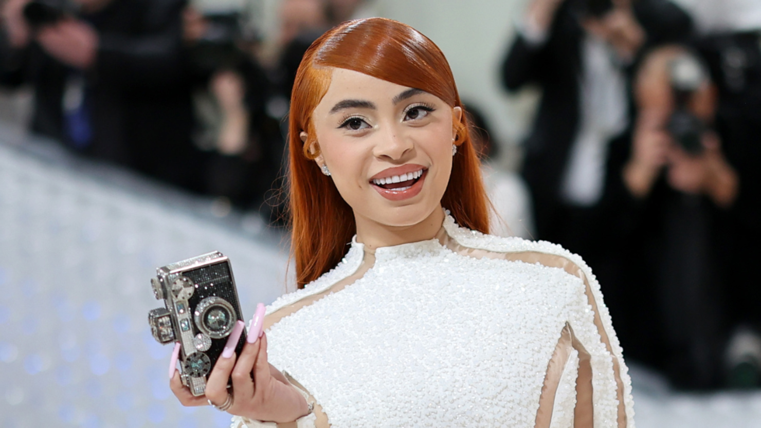 Ice Spice Is Camera-Ready In Sequin Gown During Met Gala Debut | iHeart