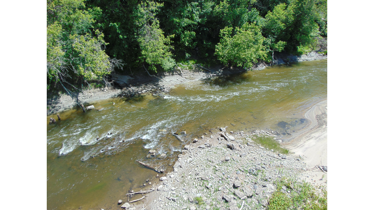 Low-level river with dry land 6