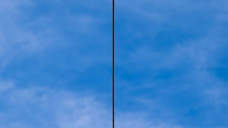 Eerie Black Vertical Line Appears in British Sky