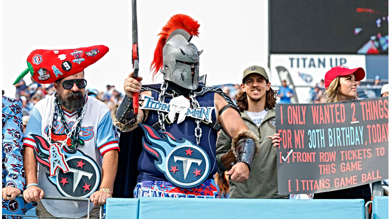 Titans Fans 'Titan Up' in Atlanta