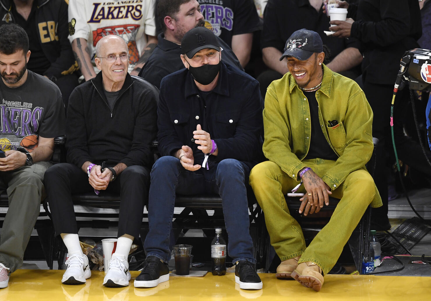 Celebrities At The Los Angeles Lakers Game
