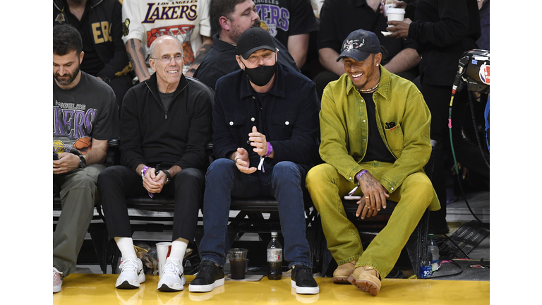 Lakers-Warriors: Lewis Hamilton, Leonardo DiCaprio, Jack Nicholson and Michael  B. Jordan at Game 6