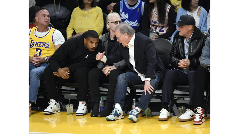 Celebrities At The Los Angeles Lakers Game