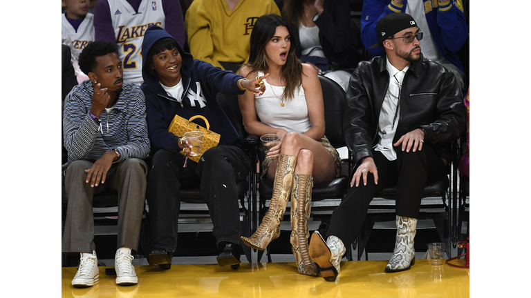 Celebrities At The Los Angeles Lakers Game