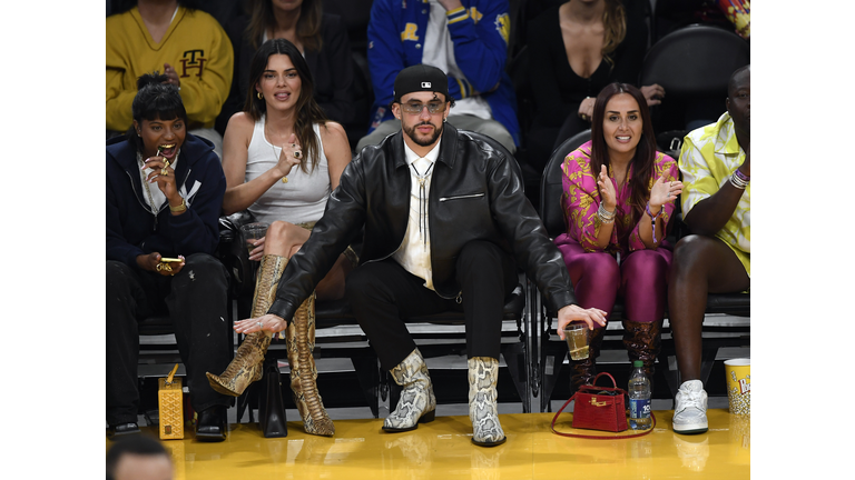 Celebrities At The Los Angeles Lakers Game
