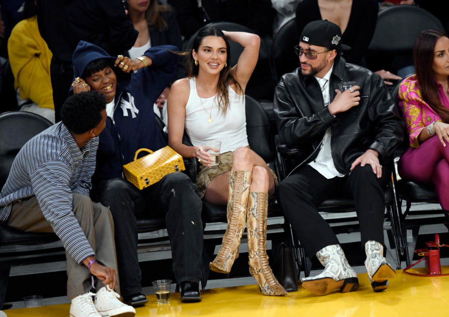 BadBunny seating courtside @lakers game 02.23.23