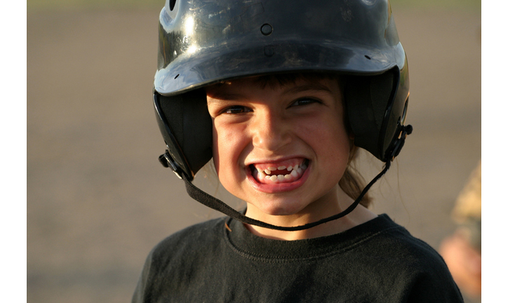 Helmet Girl Smile