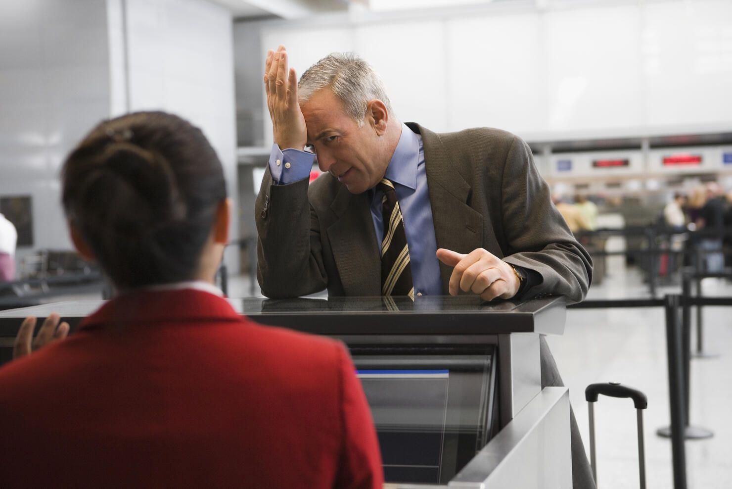 Businessman looking angry