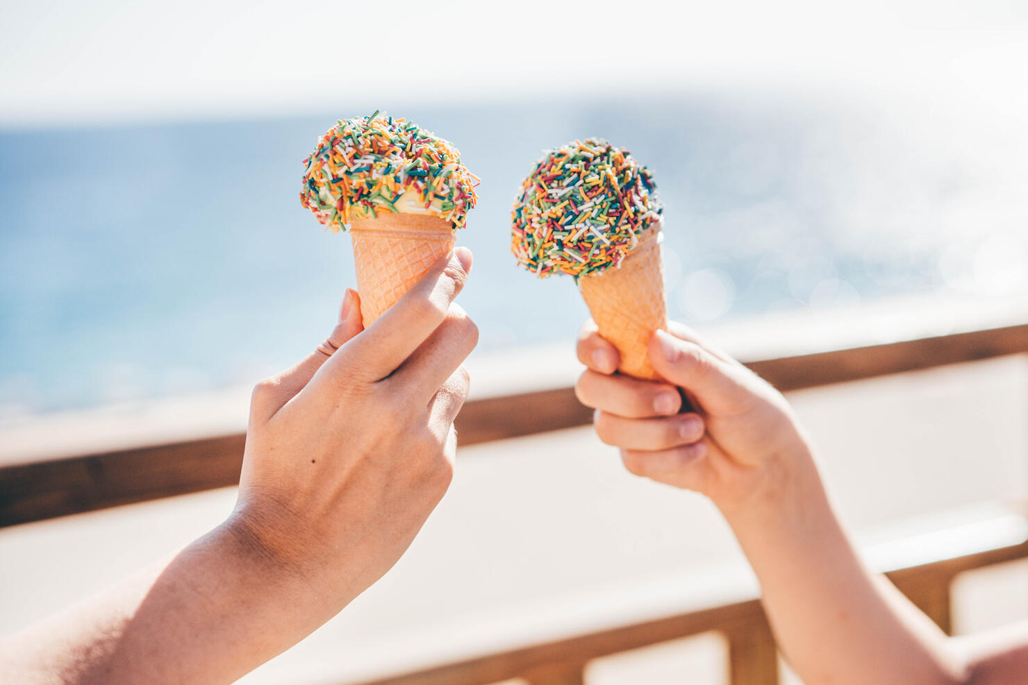 Children with ice cream.