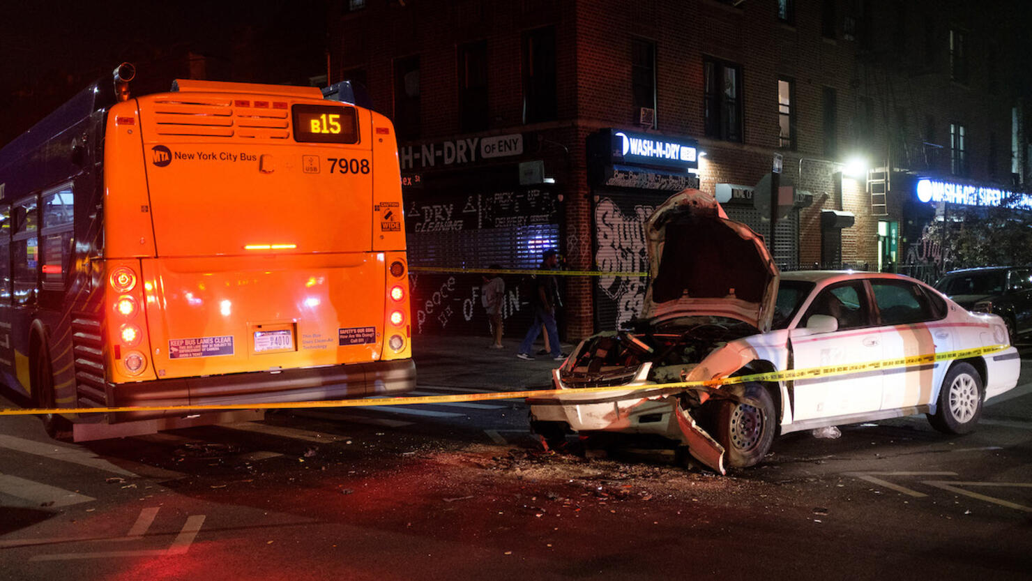 Bus vs Car in East New York, Brooklyn.
