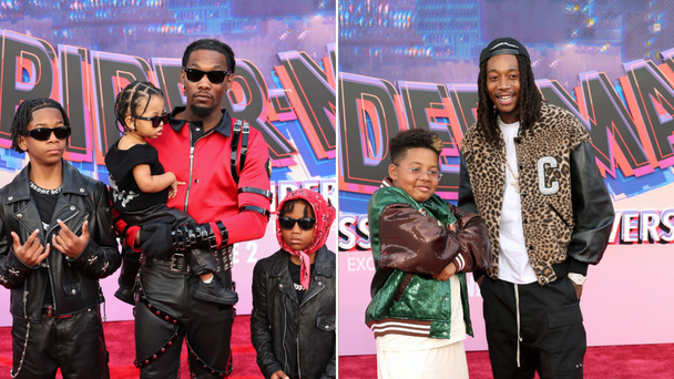 Offset & More Bring Kids To 'Spider-Man: Across The Spider-Verse' Premiere