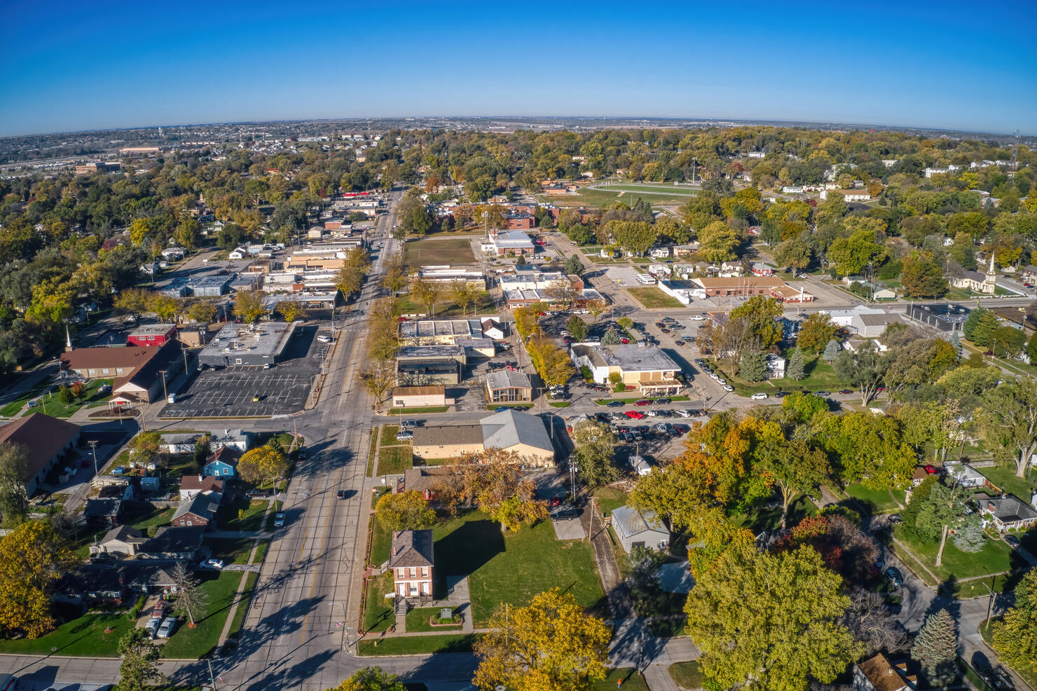 View of the Omaha Suburb of Bellevue, Nebraska