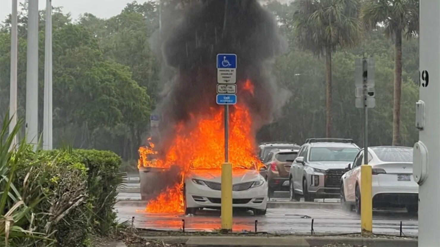 car fire