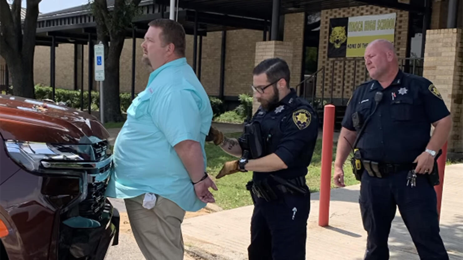 Michael Keith Stevens, 47, is taken into custody