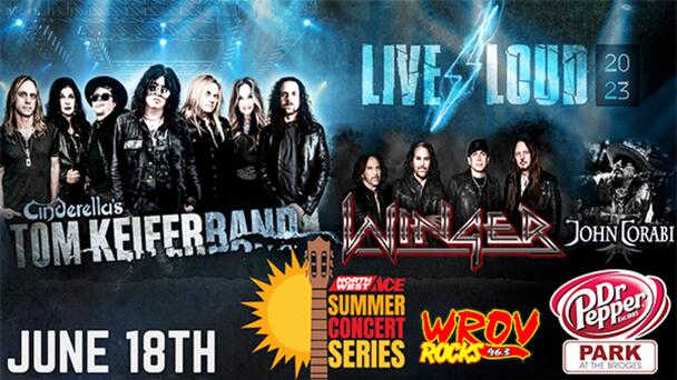 Win Tickets to CINDERELLA’S TOM KEIFER BAND with Winger & John Corabi at Dr Pepper Park From 96.3 ROV!