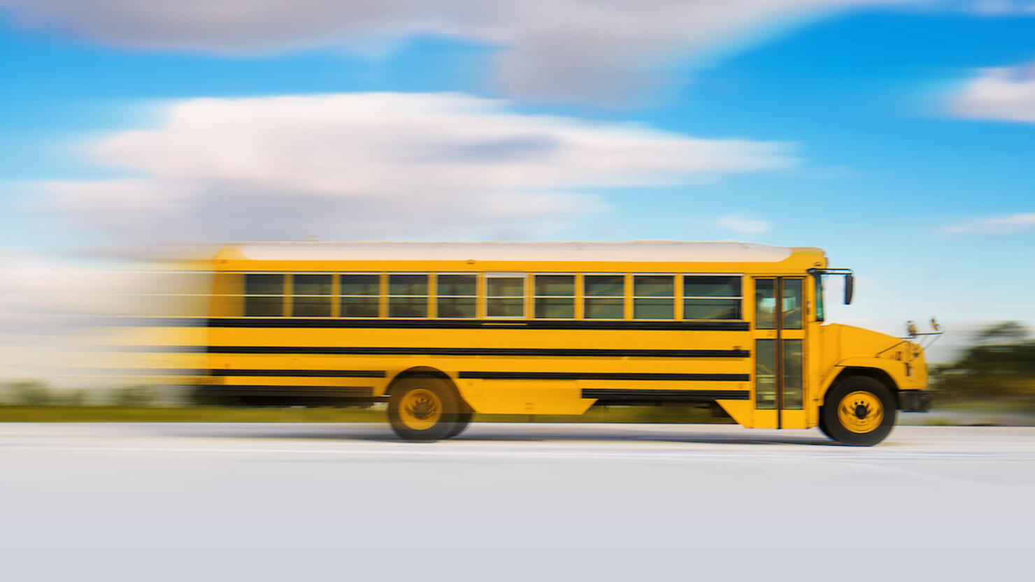 School Bus on the highway