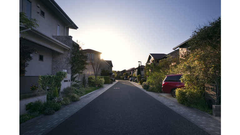 Newly built neighbourhood in suburban Osaka, Japan