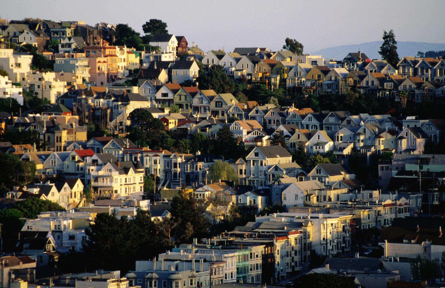Houses viewed from Mount Davidson, San Francisco, United States of America