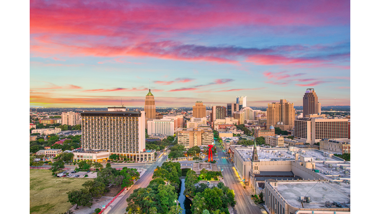 San Antonio, Texas, USA Drone Skyline Aerial Panorama