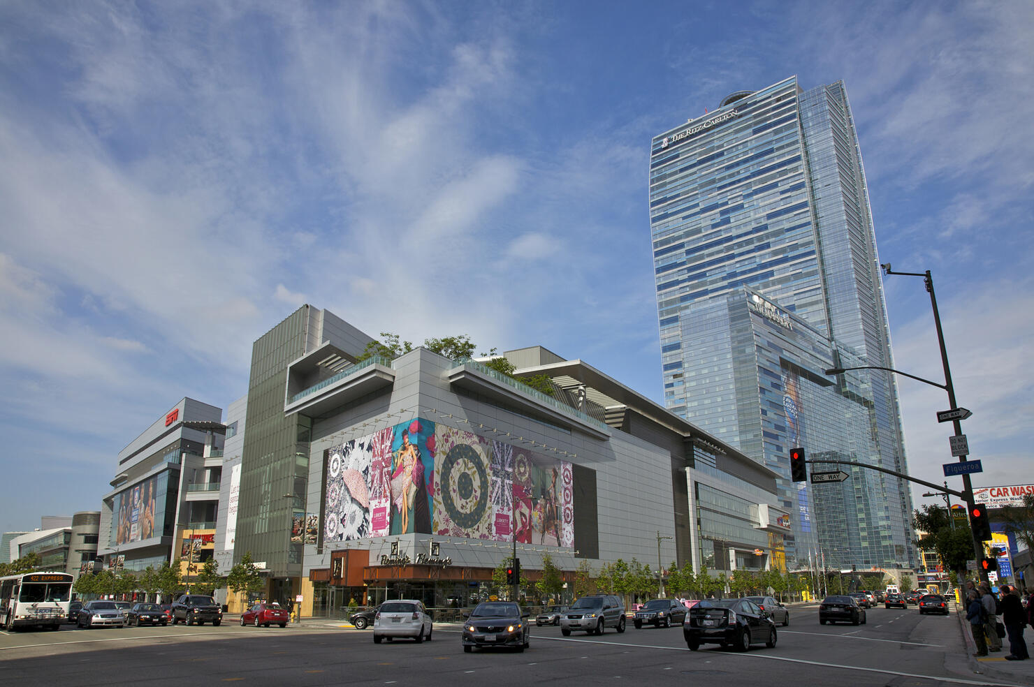 LA Live campus with ESPN Zone, Nokia Theatre, Club Nokia and Conga Room, Los Angeles, California, USA, May 2010