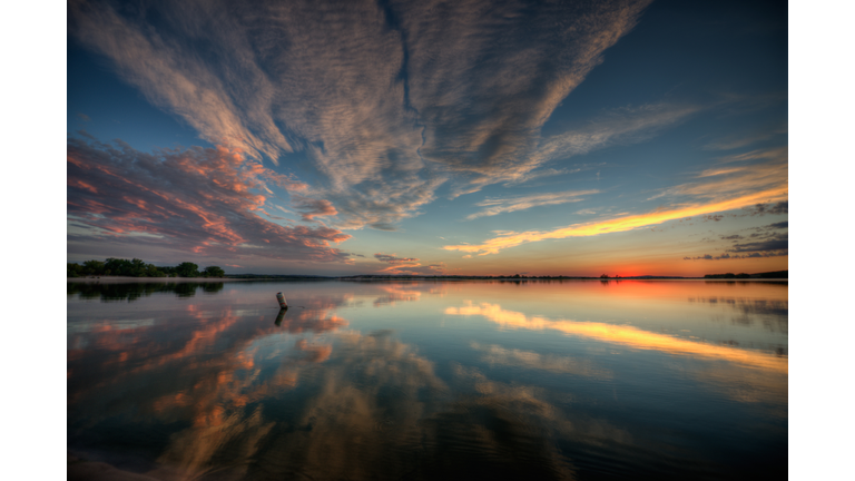 Sunset at Merritt Reservoir near Valentine, Nebras
