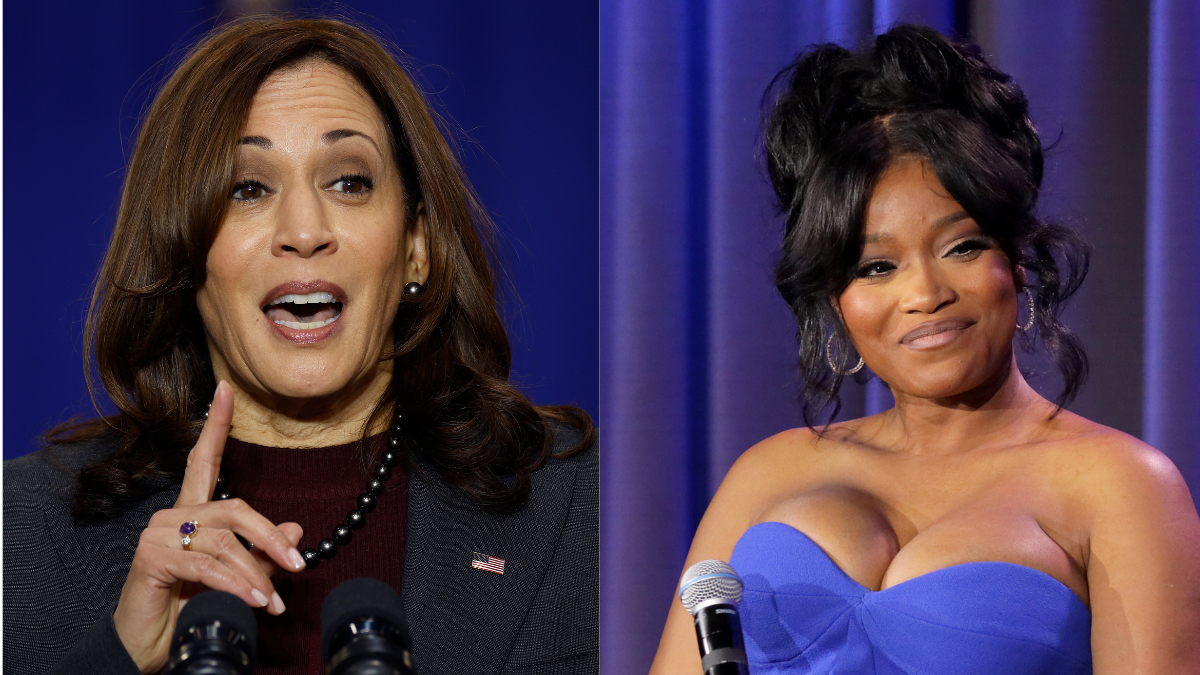 Kamala Harris Gives Keke Palmer The Secret To Her Silk Press Hair Iheart 3754