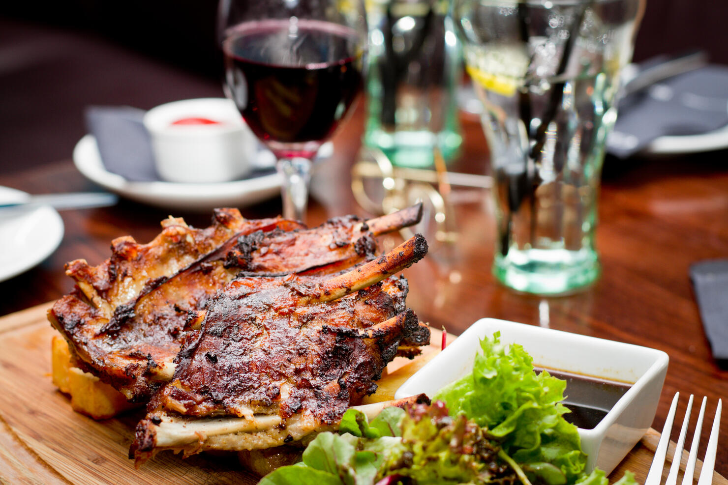 Gourmet Barbeque Ribs, Red Wine