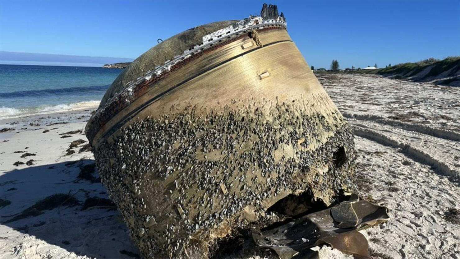 Unknown object washes up on Australian beach